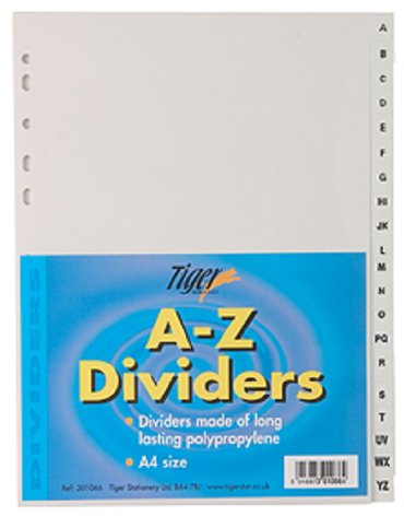 A4 A-Z PP Dividers Pack of 1