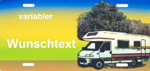 Schilderfeuerwehr Namensschild Wohnmobil Alkoven Nummernschild selbst gestalten und Bedrucken Lassen ✓ Camping-Zubehör und Artikel ✓