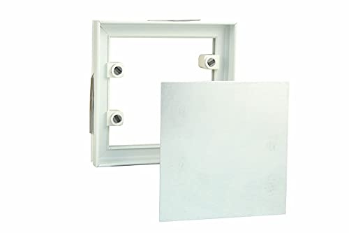 206mm x 206mm Marley Fliesenrahmen inkl. Trägerplatte aus verzinktem Stahlblech (der weiße Rahmen ersetzt die Fuge)