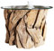 invicta INTERIOR Design Couchtisch Riverside Teakholz mit runder Glasplatte Beistelltisch Wohnzimmertisch