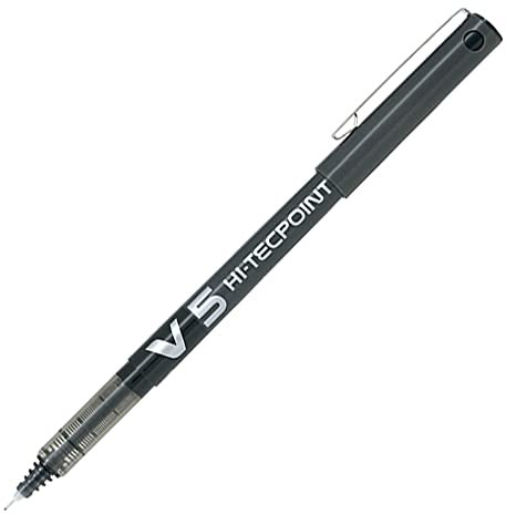 Pilot - Rotulador punta aguja v-5 negro 0.5 mm (12 unidades)