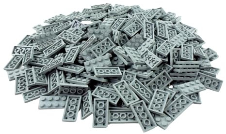 Lego® Classic 3020 2x4 Platten hellgrau - 50 Stück Bausteine - Ideal für Kreative Bauvorhaben und Lego® Projekte