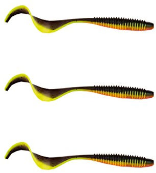 3 STK Wurm Twister Softbaits 13 cm Gummiköder Barsch Kunstköder Angelköder Hecht (05)