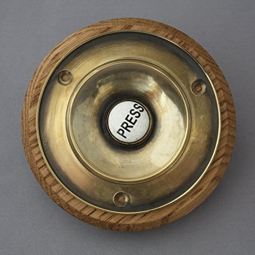 Large Victorian Brass Electric Bell Push