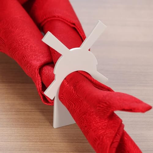 Bütic GmbH Plexiglas® 6er Sets Serviettenringe weiß grau Creme gelb grün Serviettenhalter, Motivauswahl:Windmühle - 6er Set, Farbauswahl:grau