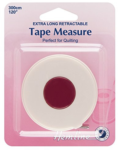 Hemline Tape Measure - Extra Long Retractable (Spring) , 300cm