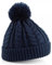 Beechfield Zopfmuster Snowstar Beanie - French Navy