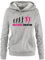 Comedy Shirts - Volleyball Evolution - Damen Hoodie - Grau/Schwarz-Pink Gr. M