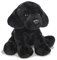 Yomiko 12102 schwarzer sitzender Plüschhund Labrador,13 cm
