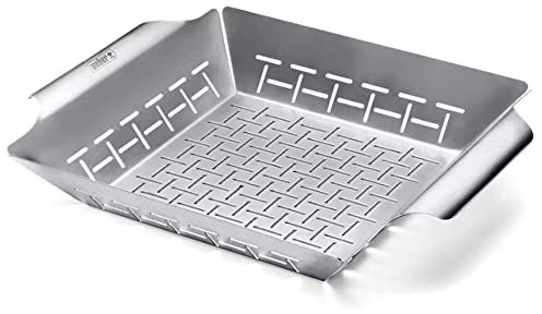 Weber - Cestino per verdure in acciaio INOX, 6,3 x 30,5 x 35,6 cm