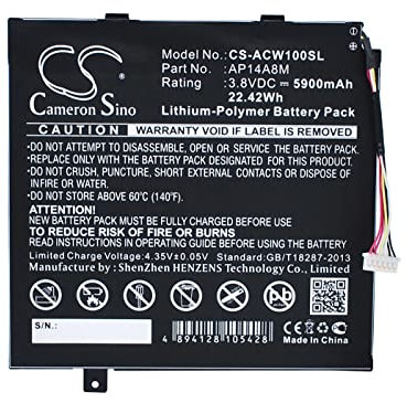 VINTRONS 5900mAh Replacement Battery For ACER A3-A20FHD, SW5-012