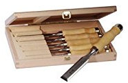 Juego De 6 Formones De Banco De 6, 10, 12, 16, 20, Y 26 Mm En Caja De Madera Pfeil
