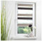 Liedeco® Duo Rollo Klemmfix - 60 x 160 cm braun/beige/weiß (Breite x Höhe) / 3 farbig/transparent lichtdurchlässig stufenlos verstellbar/leichte Montage ohne Bohren/Doppelrollo farbig zum Klemmen