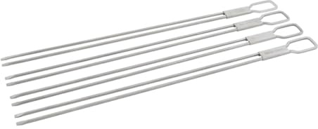 Broil King Doppelspieß Set - Hochwertiges Edelstahl Grillzubehör, 2 Rotierende Spieße für Perfektes Grillen von Fleisch, Gemüse und Meeresfrüchten