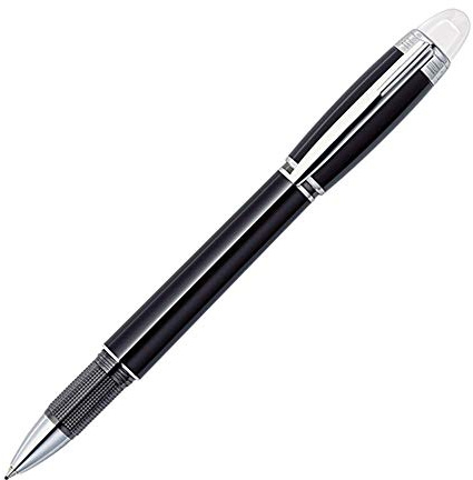 MONTBLANC STARWALKER PLATINUM-PLATED FITTINGS BLACK RESIN BALLPOINT PEN 08485