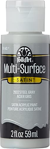 FolkArt Multi-Surface Paint in Assorted Colors (2 oz), 2932, Steel Gray