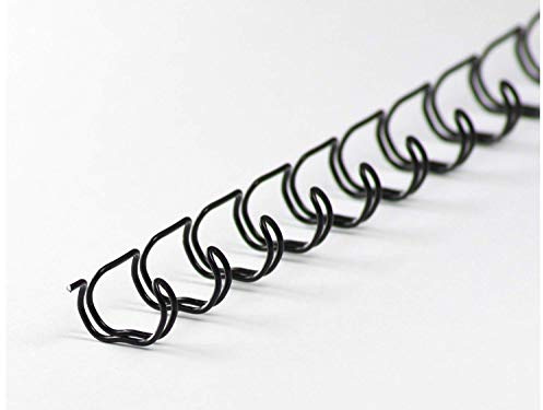 r&b 23RM79-SW Drahtbinderücken 23 Ringe 7.9 mm, 5/16 Zoll, 2:1 Teilung, 100 Stück, schwarz