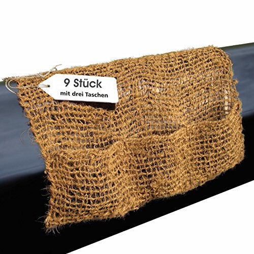 Kokos - Pflanztasche natur - 100cm breit | 3 Fächer - 9 Stück