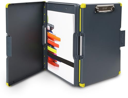 Dexas Duo Clipcase Doppelseitige Aufbewahrungsbox und Organizer, Gelb, 25,4 x 33 x 5,72 cm, 740 g