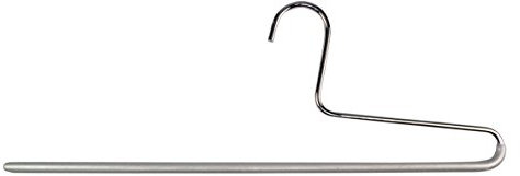 MAWA 0211015052 10 x Robuster Hosenkleiderbügel, SKINfriedly anti Rutsch Beschichtung, 35 cm silber