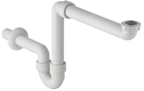 Geberit Waschtischablaufrohr platzsparend 1 1/4 Zoll x 40 Weiß
