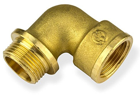 Stabilo-Sanitaer Messingfitting Winkel 1 1/4 Zoll Innengewinde/Aussengewinde 90° Grad Rohrwinkel Messing Fitting Gewindefitting Rohrfitting