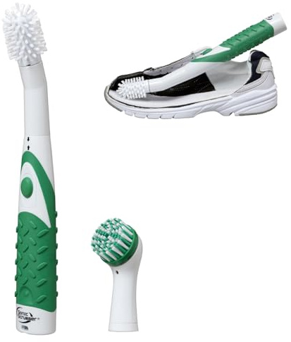 Sonic Scrubber – Shoe Cleaning Power Brush | Dual Heads for Inside & Out | Deep-Clean Tool for Sneakers, Boots & More | 2 Brush Heads Included