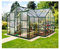 Alu-Gewächshaus Sirius ESG Grün Wintergarten 13 m² Orangerie inkl. Fundament