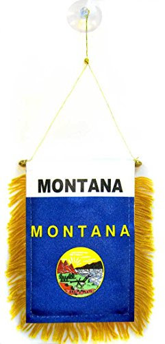 AZ FLAG - Wimpel Montana - 15x10 cm - Bundesstaat Montana Mini Flagge 10 x 15 Cm - Auto Pennant Spezielle Auto
