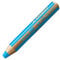 STABILO - Buntstift, Wasserfarbe & Wachsmalkreide - woody 3 in 1 - Einzelstift - cyanblau