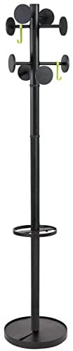Alba Coat Stand, Metal, Black, One Size, PMSTAN3N