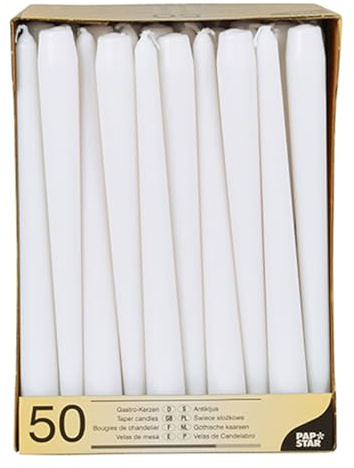 Kerzen & Brennzubehör' 100 Leuchterkerzen Ø 2,2 cm 25 cm Weiss