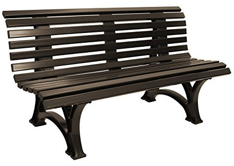 gartenmoebel-einkauf Gartenbank 3-sitzer 150cm, Kunststoff braun, wetterfest, Outdoor