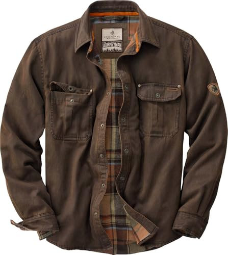 Legendary Whitetails Men's Journeyman Rugged Shirt Jacket, Tobacco, XL UK