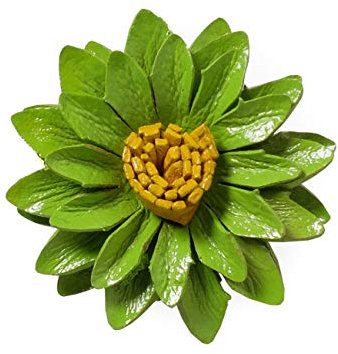 kadoh Ring Leder Margerite grün neon