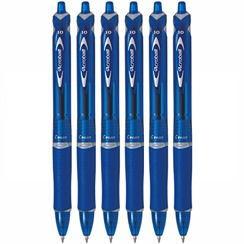 Pilot Acroball Begreen Ballpoint Pens Medium Tip Blue Pack of 6