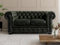 Chesterfield Ledersofa 2-Sitzer Brenton - Vintage Leder - GrÅn