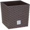 Maceta Rato 10 litros con cubilete para plantar en color ocre oscuro 22,3 x 22,3 x 22,8 cm.