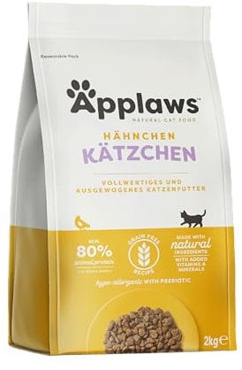 Applaws Kitten Trockenfutter mit Huhn, komplett und getreidefrei für junge Katzen im Alter von 1-14 Monaten (1 x 2 kg Packung)