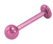 Body Jewelry – Neon Titan anodized Labret Monroe Pink