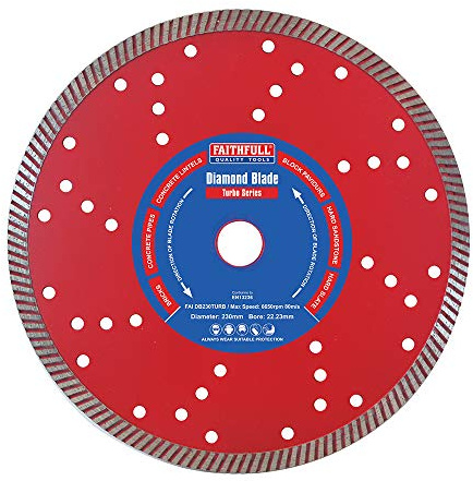 Faithfull FAIDB230TURB Hard Material Fast Cut Performance Diamond Cutting Blade 230 mm (9 Inch)