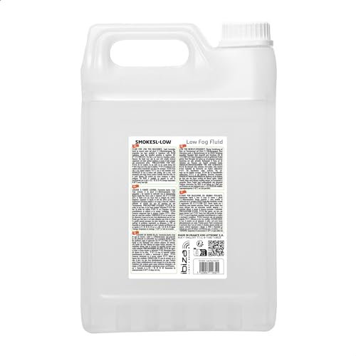 Ibiza - SMOKE5L-LOW - Liquide pour machine à fumée LOURDE à base d'eau - LOW, reste au sol - 5 litres