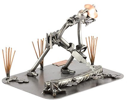 Steelman24 I Schraubenmännchen Forstwirt/Waldarbeiter I Made in Germany I Handarbeit I Geschenkidee I Stahlfigur I Metallfigur I Metallmännchen