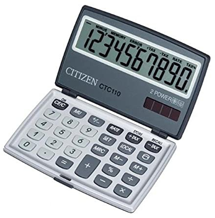 Citizen CTC110WB Klappbarer Pocketrechner, silber
