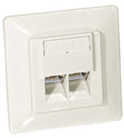 Equip RJ45 Dose 2xRJ45 Cat5e Unterputz, reinweiss