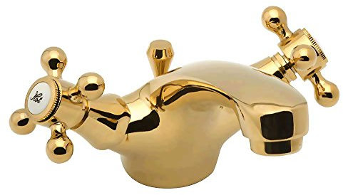 Deva TUD113/501 - Tudor grifo de Lavabo. Mezclador monomando dorado, tapón de drenaje con elevador