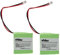 vhbw 2X Akku kompatibel mit Siemens Gigaset E455, E455 SIM, E450 SIM, E40, E450, E45 schnurlos Festnetz Telefon (650 mAh, 2,4 V, NiMH)