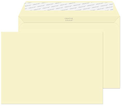 Blake Creative Colour C5 162 x 229 mm 120 GSM Peel & Seal Wallet Envelopes (45352) Soft Ivory - Pack of 25