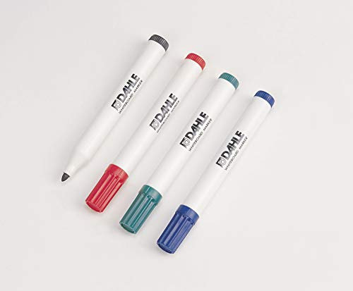Dahle 95090 Whiteboard-Marker-Set , Rot, Grün, Blau, Schwarz, 4 Stück im Etui