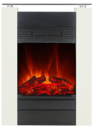 Elektrokamin Tessin von El Fuego® Farbe Weiss Kaminofen Dekokamin AY 626